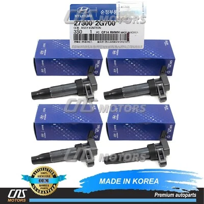 GENUINE Ignition Coils for 11-16 Santa Fe Sonata Optima Sportage 2.0L 273002G700 - Imagem 1 de 4