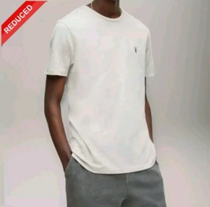 T-SHIRT CREW ALLSAINTS BRACE SS VERDE SALVIA COTONE SPAZZOLATO TAGLIA XS RICAMBIO £35 - Foto 1 di 5