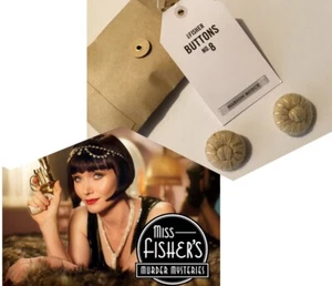 Miss Fisher’s Murder Mysteries, Licensed Limited#Edition Costume Chanel Buttons - Picture 1 of 7
