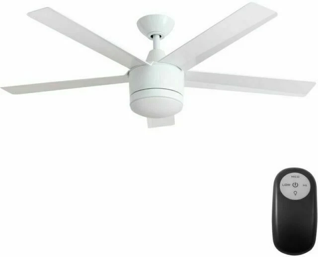 Home Decorators Collection SW1422WH Merwry 52 inch Integrated Ceiling Fan with LED Light - White