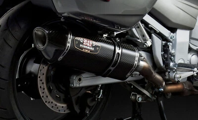 YOSHIMURA YAMAHA FJR1300A 13-22 R-77 SLIP-ON EXHAUST CARBON FIBER MUFFLERS - Image 1 of 4