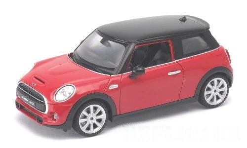 Mini Cooper S rouge 2014 1/24 Welly - Photo 1/1