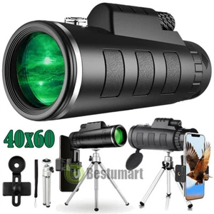 Monocular Telescope,40X60 High Power Night Vision Monocular Waterproof Monocular - Picture 1 of 18