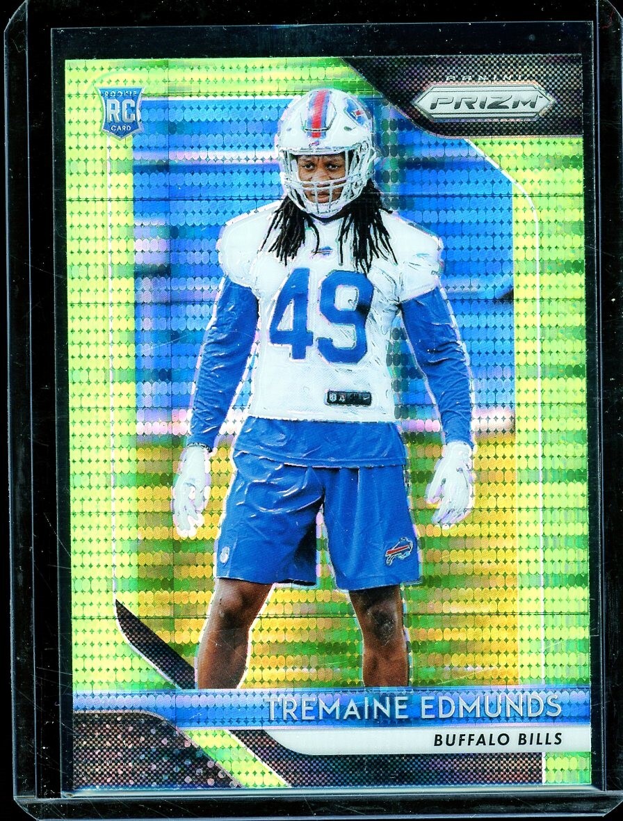 2018 Panini Prizm Neon Green Pulsar Prizm Tremaine Edmunds Rc #247 