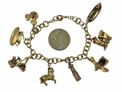 Подписанный Disney Land 50-летие браслет золотой значок подвеска MR Jr 1995/2005 - Изображение 1 из 4