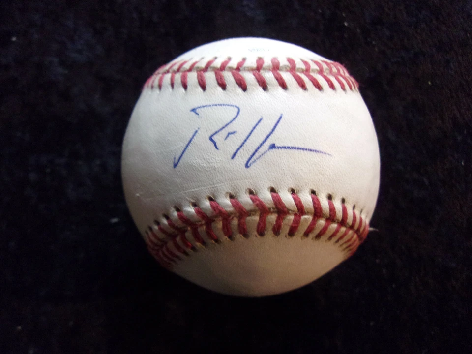 Rich Harden Oakland A's Firmado Rawlings Liga Internacional de Béisbol 091 Foto 1 de 1