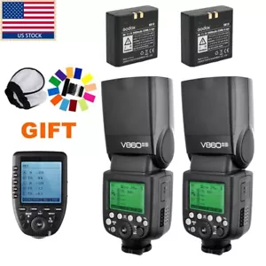 US 2x Godox V860II-S 2.4G TTL HSS Camera Flash Speedlite+Xpro-S Trigger for Sony - Picture 1 of 12