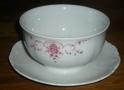 1 Sauciere   Mitterteich Form 170  LINDERHOF  rosarote Blumen - Bild 1 von 2