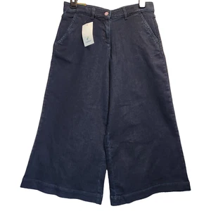 United Colors Of Benetton Wide Legs Denim Jeans Pant Girl Size 12-13 Casual Blue - Picture 1 of 15