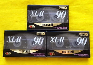 3x MAXELL XL II 90 Cassette Tapes 1991-1993 + OVP + SEALED + - Picture 1 of 2