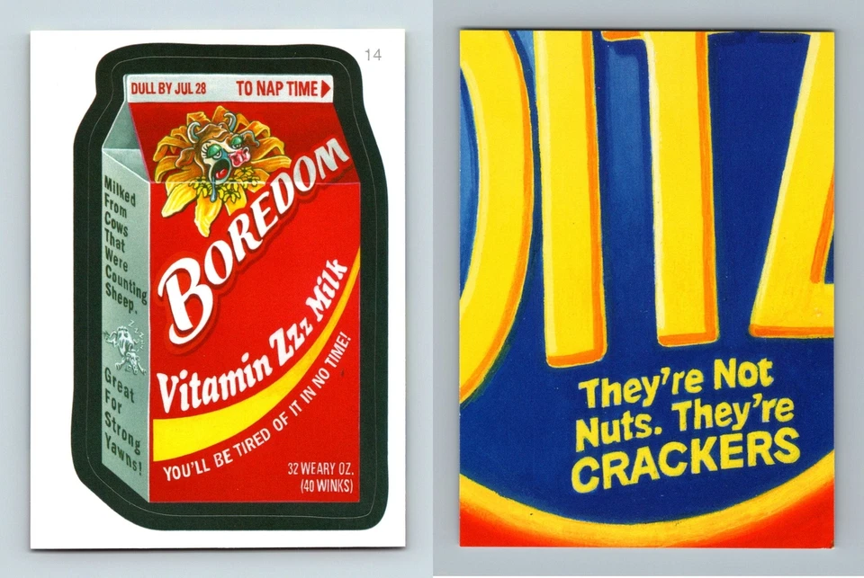 Boredom Vitamin Zzz Milk #14 Wacky Packages Series 7 Topps 2010 Card / Sticker - Image 1 of 1