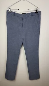 Ann Taylor Skinny Straight Women's 10T Blue Plaid Dress Pants Flat Front - Picture 1 of 8