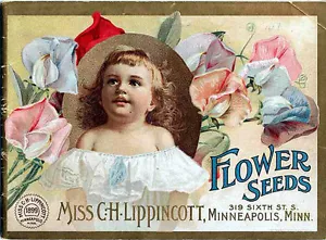 Impresión de catálogo de semillas vintage, semillas de flores Lippencott edición abierta impresión digital - Imagen 1 de 1