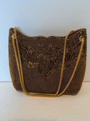 Walborg Handmade Beaded Evening Bag Chain Handle Japan Vintage  - Image 1 of 4