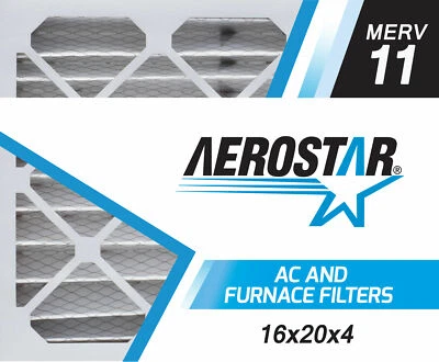 CANOPY Aerostar 16x20x4 Slim MERV 11 Furnace Air Filter, 3 Pack