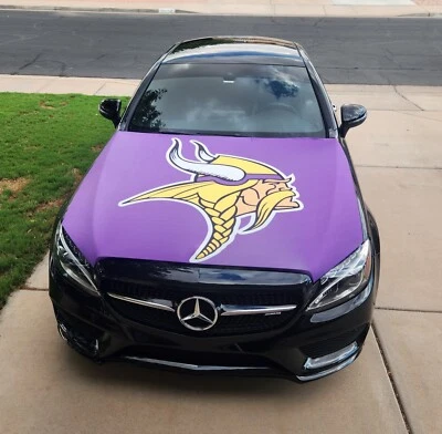 Minnesota Vikings NFL Auto Hood Cover | Sports Flags | Hood Flags | 150x120cm - Image 1 of 4