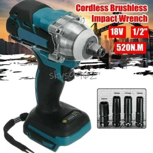 Per Makita 18V Batteria 520Nm Avvitatore a Percussione Cricchetto Trapano Senza Fili Brushless Tool - Foto 1 di 5