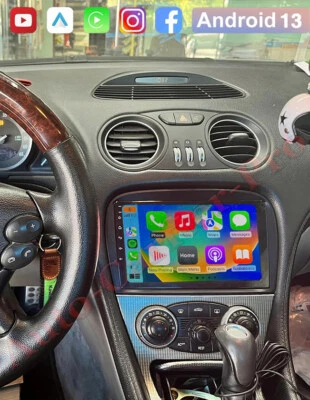 4+64G Android13 Stereo Radio Carplay GPS For Mercedes-Benz SL R230 SL350 SL500 - Imagem 1 de 4