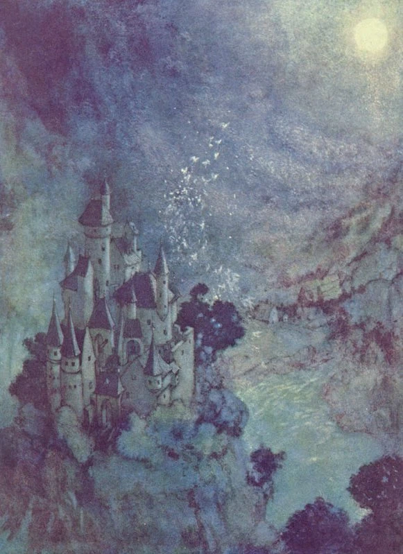 Impresión artística de archivo Edmund Dulac Fairy Land 1909 17"x 22" Foto 1 de 1