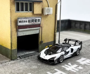 ZD CM 1:64 weiß Senna GTR Racing Sport Modell Diecast Metall Auto BN - Bild 1 von 11