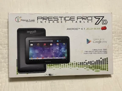 Visual Land Prestige Pro 7D Green Internet Tablet Android 4.1 Jelly Bean, New - Image 1 of 4