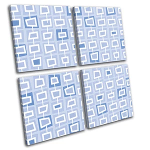 Retro Vintage Pattern Abstract MULTI CANVAS WALL ART Picture Print VA - Picture 1 of 1