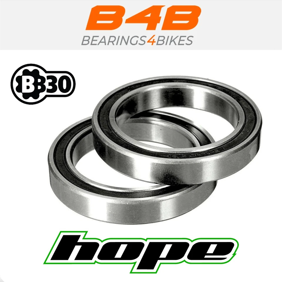 HOPE Bottom Bracket BB30 PF30 Bearings  •Chrome •RS Bearings •Fits SRAM •Pair — 第 1/1 张图片