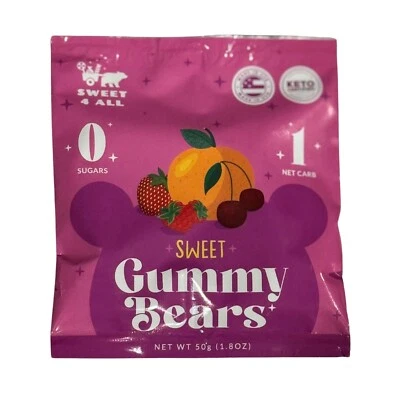 Caramelos y bocadillos Sweet 4 All Gummy Bears - sin azúcar, totalmente naturales, bajos en carbohidratos a 1 g Foto 1 de 4