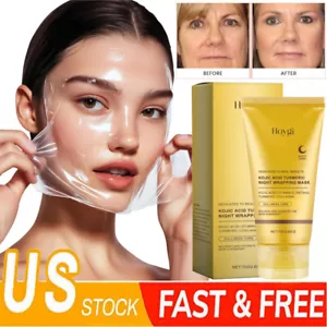 Collagen Night Wrapping Mask Overnight Wrapping Peel Off Natural Facial Mask USA - Picture 1 of 22