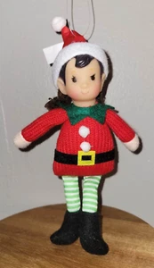 2022 Target Wondershop Fabric Girl Elf Christmas Tree Ornament Red Coat/Hat NEW - Picture 1 of 1