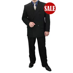 HAS TO GO! Men's Regular-Fit DB Dress Suit BLACK, Size 46 Long, $199+, NWOT - Picture 1 of 4