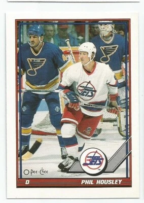 PHIL HOUSLEY 1991-92 O-PEE-CHEE CARD NEAR MINT+ CONDITION - Image 1 of 2