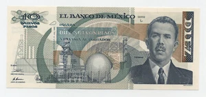 Mexico 10 Pesos 31-7-1992 Pick 95 UNC Uncirculated Banknote Serial L - Picture 1 of 2