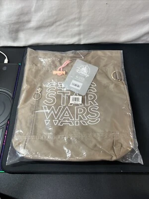 Mochila Star Wars ''There Is No Try'' con cordón dorada nueva con correa ajustable Foto 1 de 3