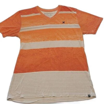 Camiseta Hurley X Hebilla Rayas Naranja Blanco Manga Corta Hombre Grande Foto 1 de 4