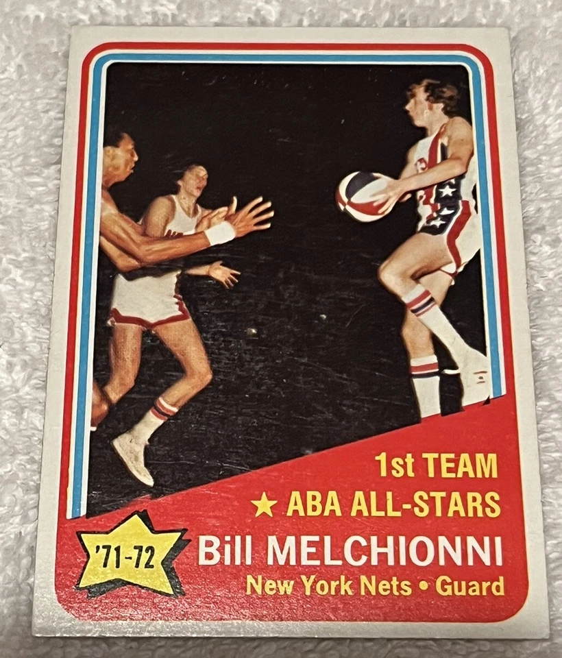1971-72 Topps NBA 1st Team ABA All-stars Bill Melchionni NY Nets Guard# 253 - Image 1 of 2