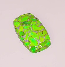 k995 34 Cts Natural Silver Green Imported Turquoise 33 X 20 X 5 Dimensions