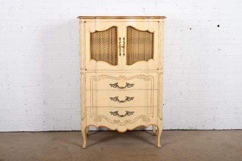 John Widdicomb French Provincial Louis XV Highboy Dresser, Circa 1950s Cover