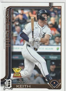 Segunda base 2025 Topps Serie 1 #180 Colt Keith Tigres de Detroit - Imagen 1 de 2