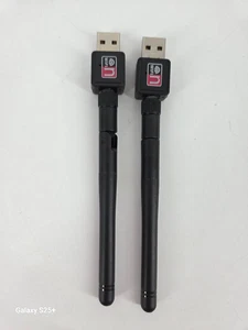 Set of 2 150 Mbps Dual Band 2.4Ghz Wireless USB WiFi Network Adapter w/Antenna - Picture 1 of 3