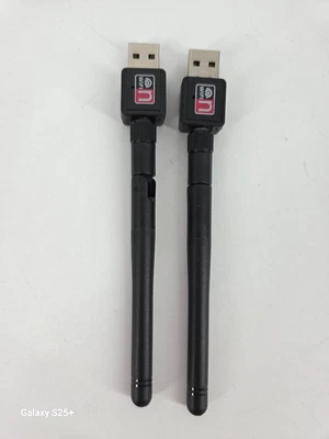 Set of 2 150 Mbps Dual Band 2.4Ghz Wireless USB WiFi Network Adapter w/Antenna - Image 1 of 3
