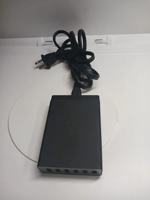 Anker PowerPort 6 A2123 60W 6-Port USB Wall Charger Black Desktop Adapter - Image 1 of 4