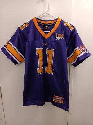 Colosseum Athletics LSU Tigers Youth Jersey Sz SM/MD 8-12 Purple #1 Louisiana - Image 1 of 4