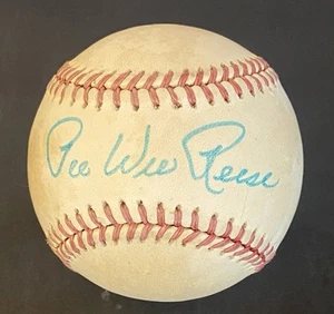 Pee Wee Reese Autografiado Béisbol Salón de la Fama Firmado Autógrafo N.L. Béisbol oficial - Imagen 1 de 10