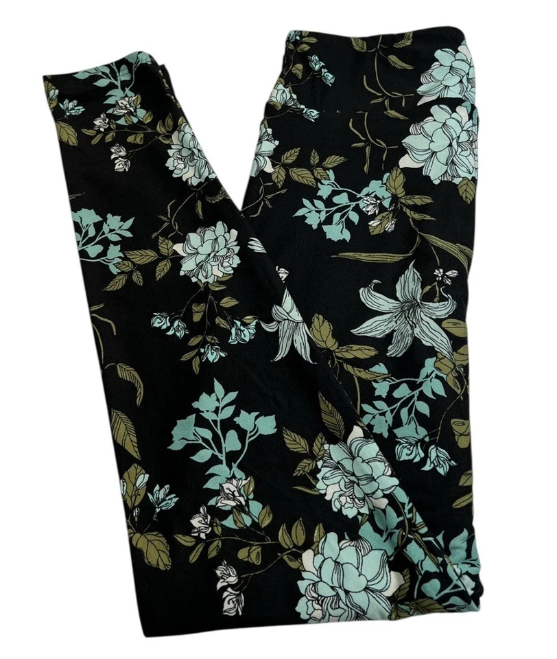 Leggings LuLaRoe OS Talla Única Floral Turquesa Mamá LILY VINE Flor Envío RÁPIDO Foto 1 de 4