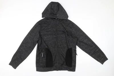 Brave Soul Mens Black Full Zip Hoodie Size L Regular Fit - Image 1 of 4