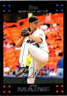 2007 Topps John Maine #484 New York Mets Baseball Card - Image 1 of 2