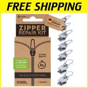 Zipper Pull Replacement 7pcs - Silver Large - Picture 1 of 11