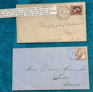 Early Stamps Envelopes Variety. Clean Strikes The Best 1 Steam Ship.2 Patriotic - Picture 1 of 6