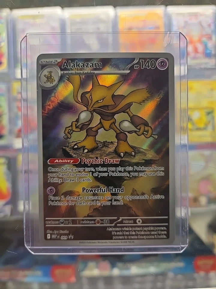  Alakazam 009 error MISCUT - Upsidedown: Mega Evolution Promo Holo - Image 1 of 2